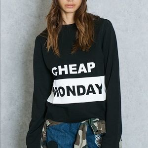 Cheap Monday black logo block sweatshirt